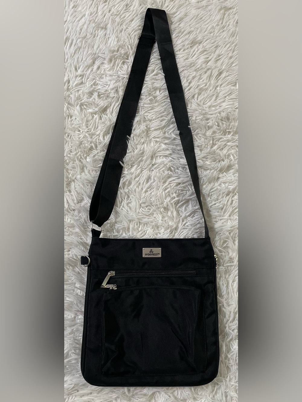 ORGANIZZI Travel Vacation Adjustable Strap Crossbody Bag Shoulder Purse Black